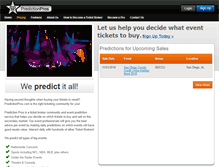 Tablet Screenshot of predictionpros.com